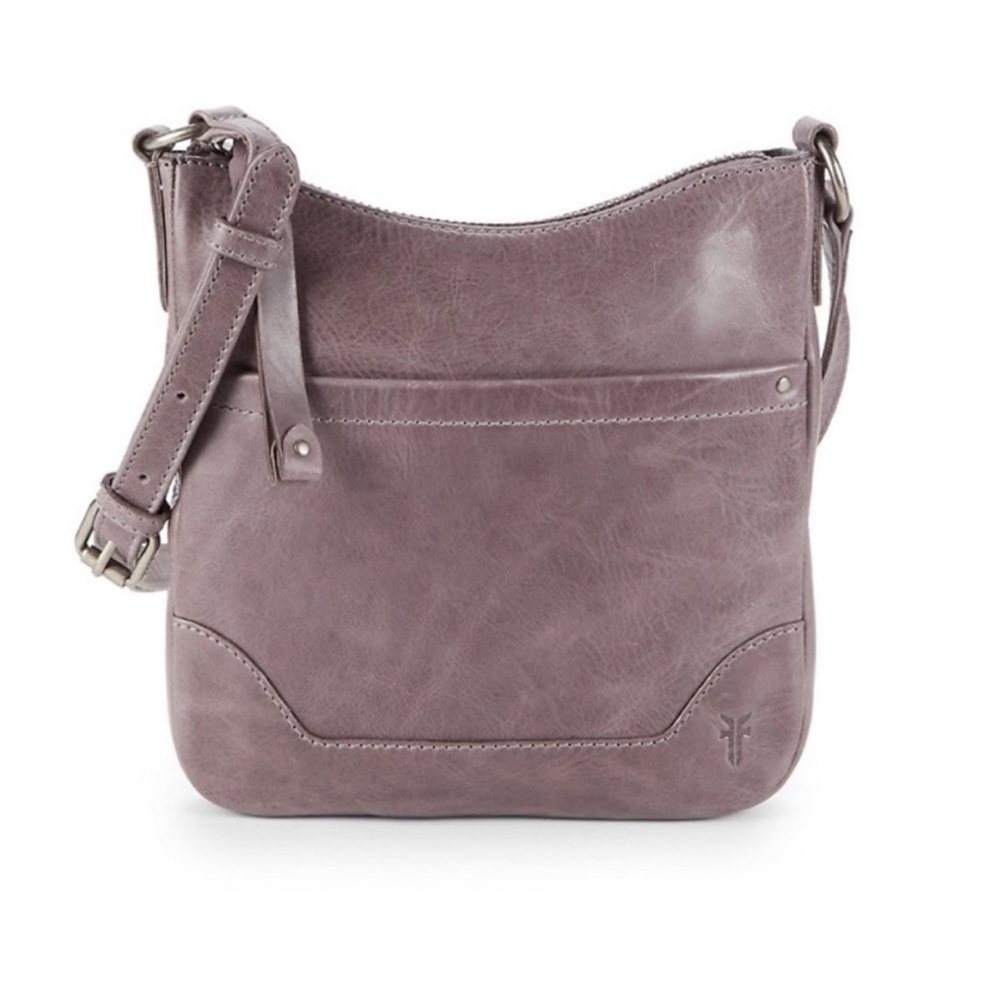 💜 Frye - Melissa Swing Pack Zip Crossbody Bag in Color Amethyst - Picture 2 of 16